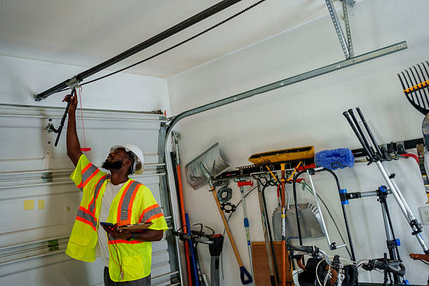 Professional Garage Door Roller Replacement technician working in Nice, CA